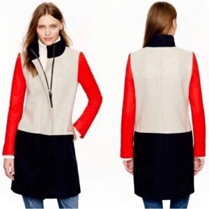 Rare J.Crew Colorblock Coat